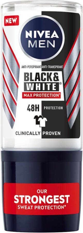 NIVEA Men deodorant roller black & white max protection 50ml