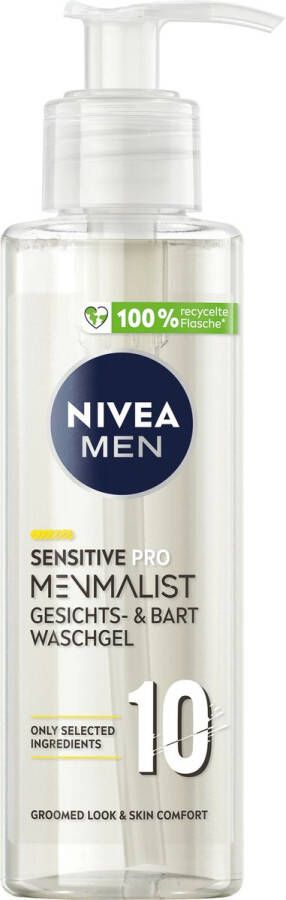 NIVEA MEN Pro Sensitive Menmalist Gezicht Baard Wasgel 200 ml