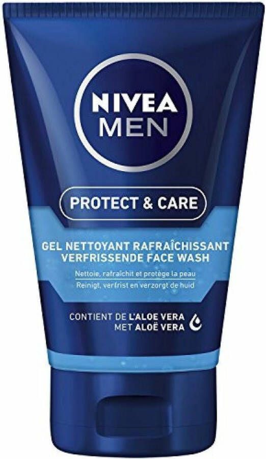 NIVEA MEN Protect & Care Reinigingsgel Gezicht Face Wash Gezichtsreinigingsmiddel Gezicht Wassen 100 ml