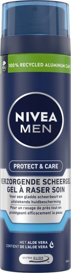 NIVEA MEN Protect & Care Scheergel Met Aloë Vera en Vitamine B5 Hydraterend 200 ml