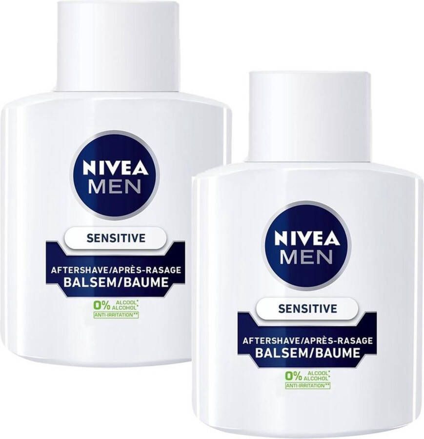NIVEA Men Sensitive Aftershave balsem 2 x 100 ml