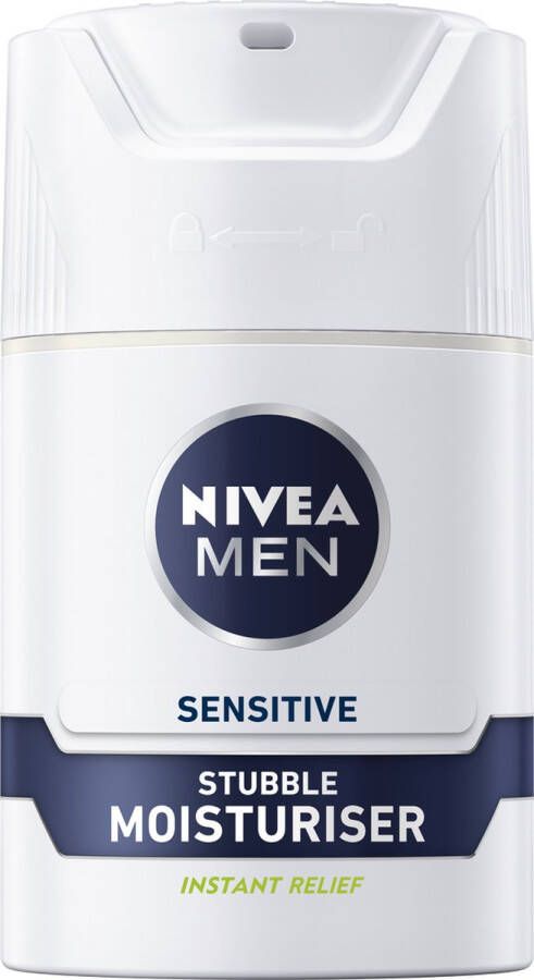 NIVEA MEN Sensitive Stubble Moisturizer Gezicht Dagcrème Gevoelige huid Met kamille en hamamelis 50 ml