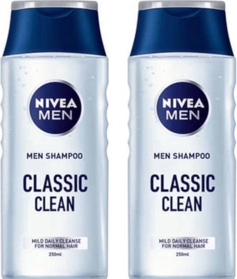 NIVEA Men Shampoo Classic Clean 2 x 250 ml