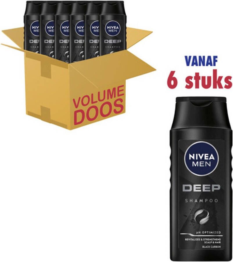 NIVEA Men Shampoo Deep (6 x 250ml)