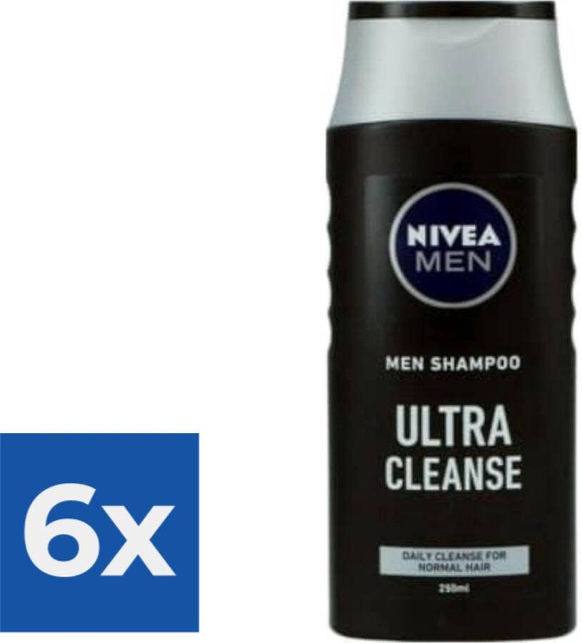 NIVEA Men Shampoo Ultra Cleanse Voordeelverpakking 6 stuks