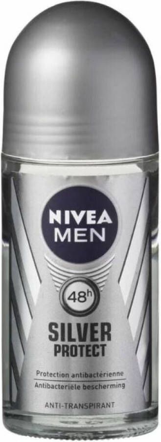 NIVEA MEN Silver Protect Dynamic Power 6 x 50 ml Voordeelverpakking Deodorant Roller