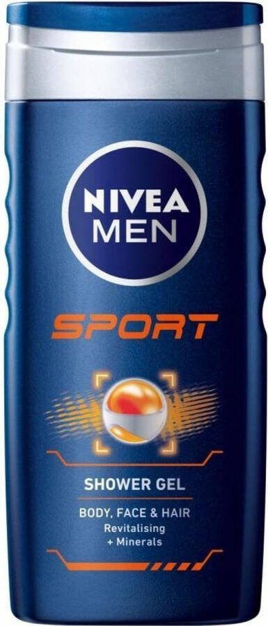 Nivea Men Sport 3in1 Douchegel Gezicht lichaam en haar 250ml Copy
