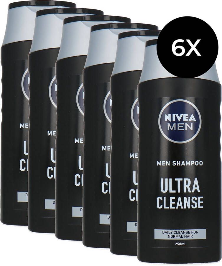 NIVEA Men Ultra Cleanse Shampoo 6 x 250 ml