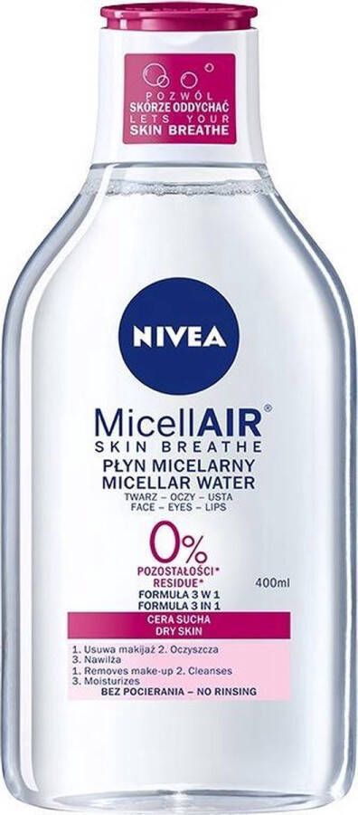 NIVEA MicellAir Huid Ademende Voedende Vloeistof voor Droge Huid 400ml