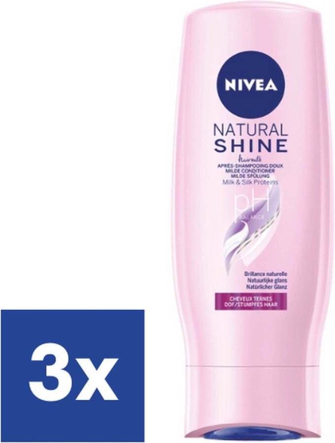 NIVEA Natural Shine Conditioner 3 x 200 ml