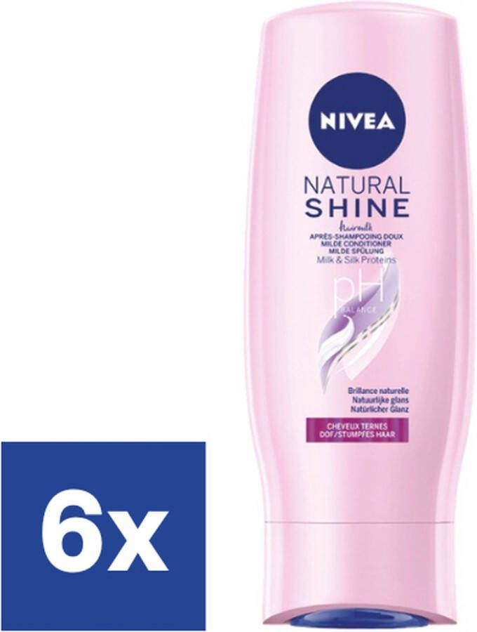 NIVEA Natural Shine Conditioner 6 x 200 ml