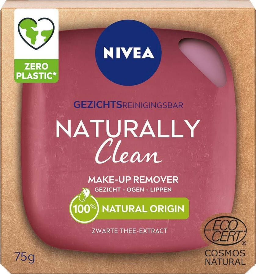 NIVEA Naturally Clean Make Up Remover gezichtsreinigingsbar 75 gr