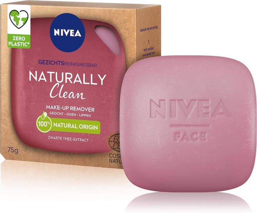NIVEA Naturally Clean Make Up Remover gezichtsreinigingsbar 75 gr