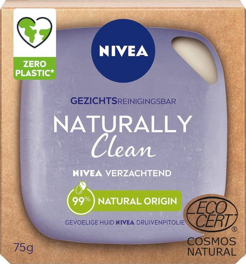 NIVEA Naturally Clean Face Bar Verzachtend Gezichtsreiniging 75 gr