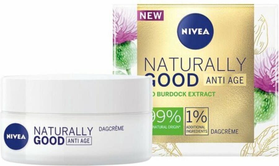 NIVEA Naturally Good Anti-Age Dagcrème Anti Rimpel Gezichtscrème met 5 Botanische Oliën Alle Huidtypes 50 ml