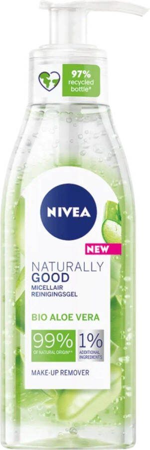NIVEA Naturally Good Micellair Washgel Reinigingsgel Make-up Remover met aloë vera Gezicht Wassen Gezichtsreiniger 140ml