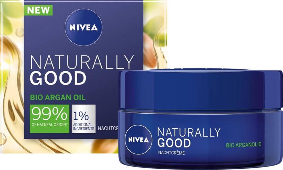 NIVEA Naturally Good Nachtcrème 50 ml met bio arganolie