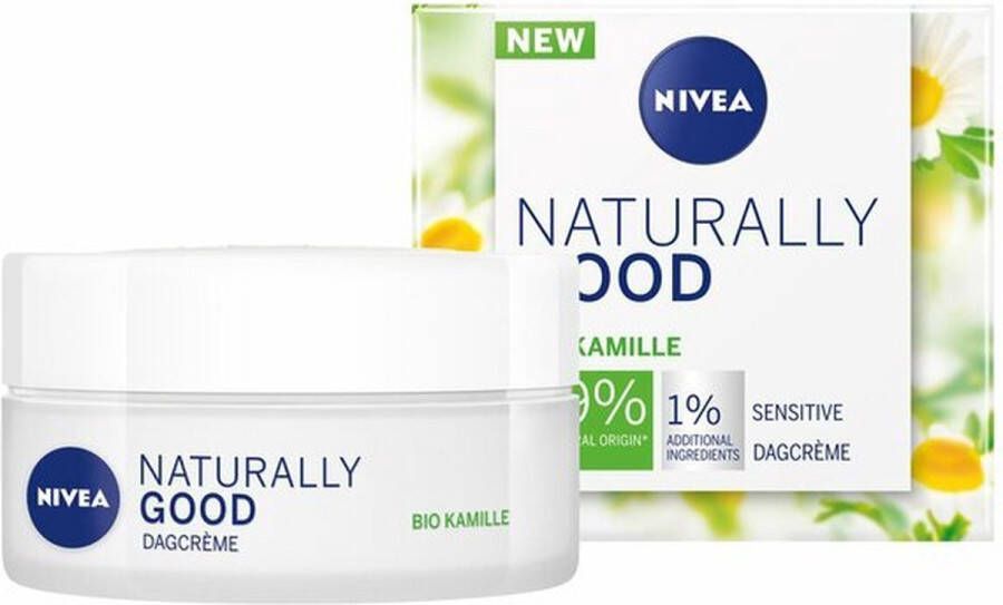 NIVEA Naturally Pure Dagcrème Sensitive Skin 3x50ml Voordeelverpakking