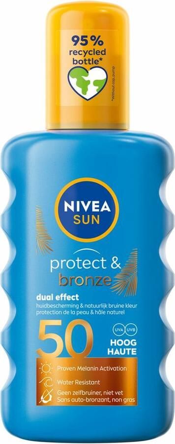NIVEA 6x Sun Protect & Bronze Zonnespray SPF 50 200 ml