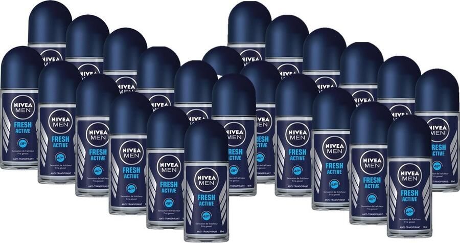 NIVEA Deo Roller Fresh Active Voordeelverpakking 24 x 50 ml
