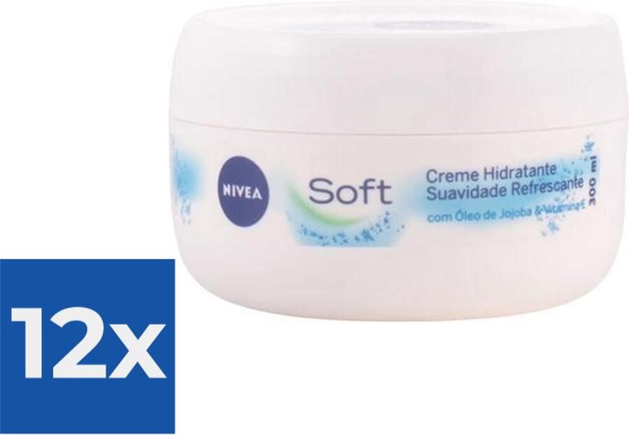 NIVEA Hydraterende Crème Soft Unisex 300 Voordeelverpakking 12 stuks