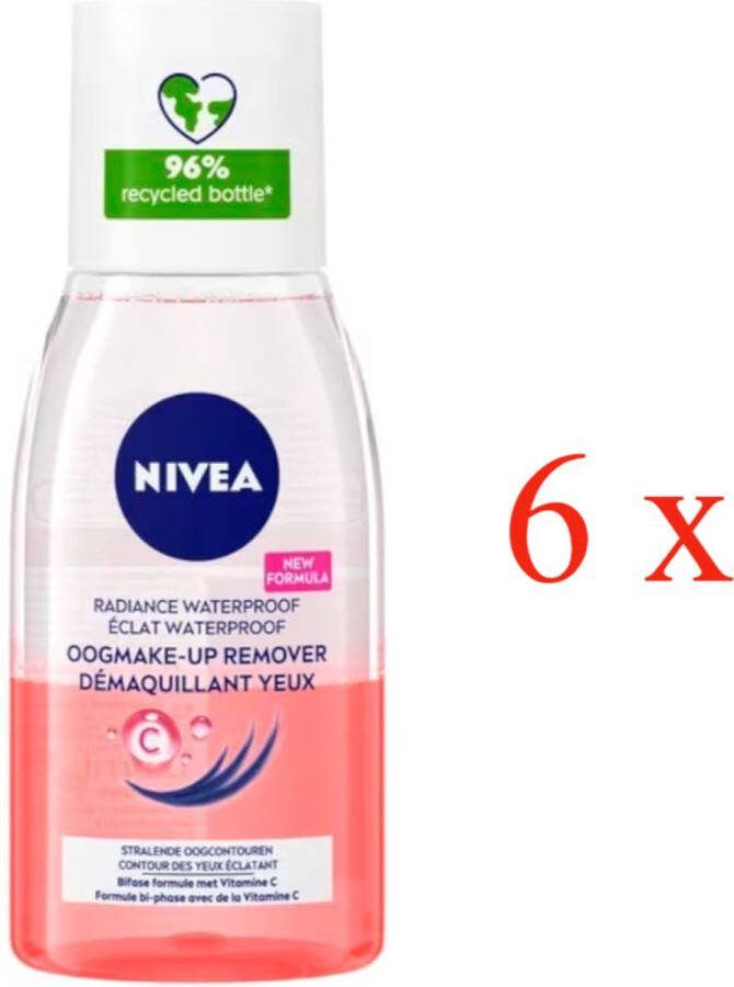 NIVEA Oogmake-up Remover 6 x 125 ml