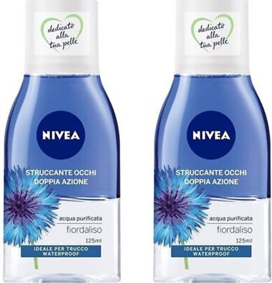 NIVEA 2 Tubes Double Effect Waterproof Oogmake-up Remover 125ml