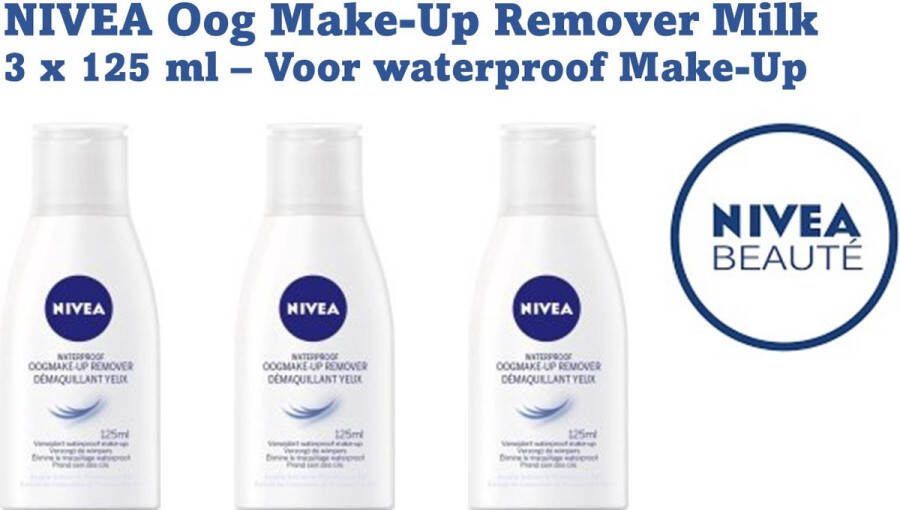 NIVEA Oogmake-up Remover Milk 3 x 125 ml