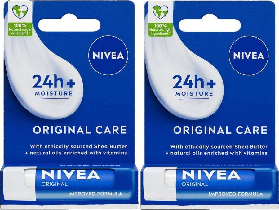 NIVEA Original Care Lipverzorging Lippenbalsem 2 x 5ml