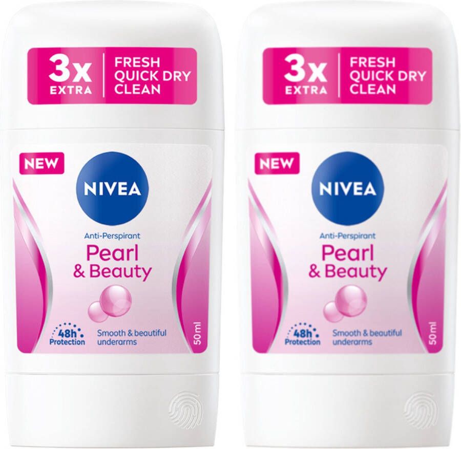 NIVEA Pearl & Beauty Deo Stick 2 x 50 ml