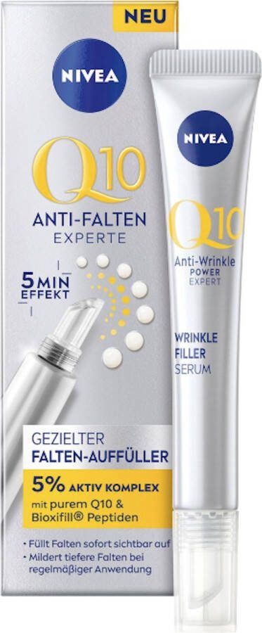 NIVEA Q10 Anti-Aging Wrinkle Filler Serum Gezicht Rimpel Vuller Voor de rijpe huid Voordeelverpakking 3 x 15ml