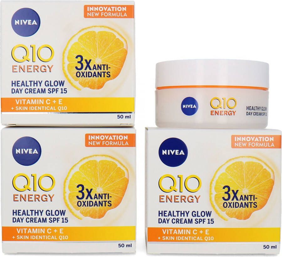 NIVEA Q10 Energy Healthy Glow Dagcrème SPF 15 3st