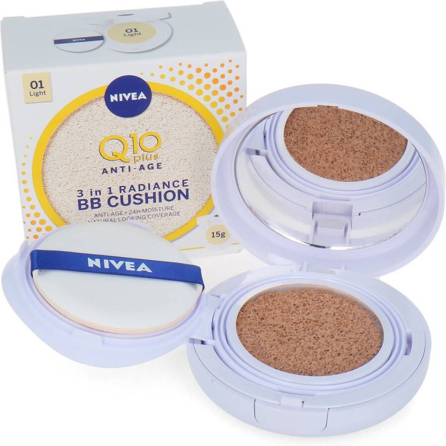 NIVEA Q10 Plus 3 in 1 Radiance BB Cushion BB Cream 15 gram