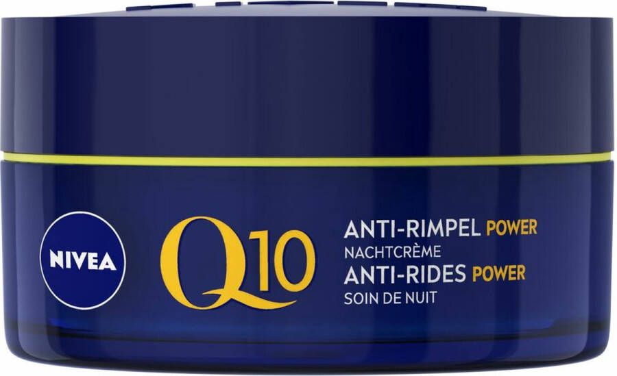 NIVEA Q10 POWER Anti-Rimpel Nachtcrème Alle huidtypen Verrijkt met Q10 en creatine 50 ml