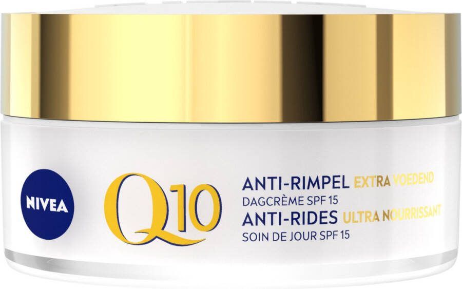 NIVEA Q10 Power – Dagcrème – Extra voedend – Anti-rimpel – SPF 15 – Bio arganolie – Droge huid – 50 ml