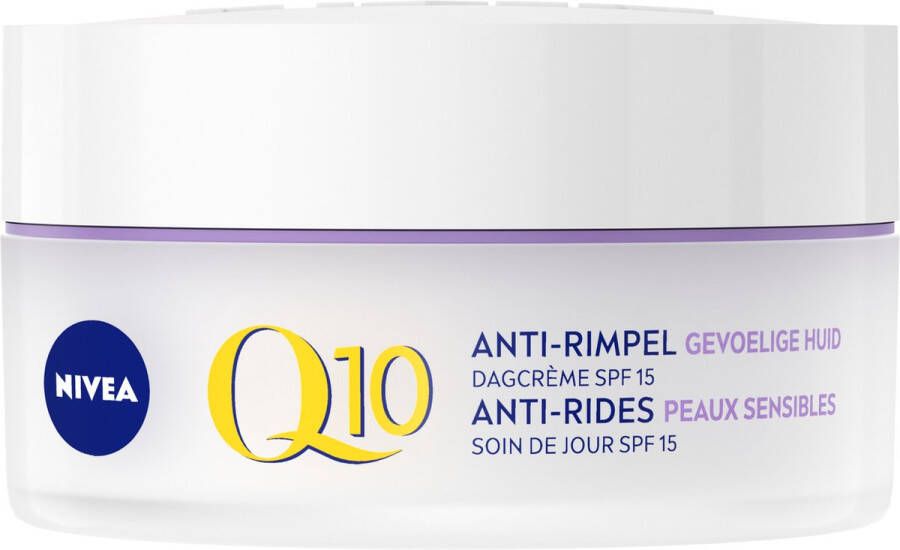 NIVEA Q10 POWER Sensitive Anti-rimpel Dagcrème Gevoelige huid SPF 15 Met Q10 creatine en zoethoutextract 50 ml