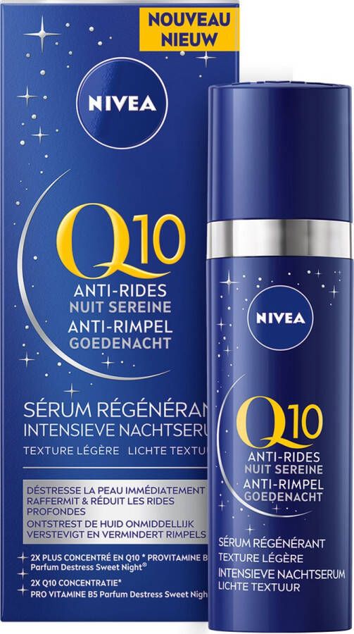 NIVEA Q10 – Serum – Anti-rimpel – Geschikt voor de nacht – Rijk aan pro-vitamine B5 30 ml