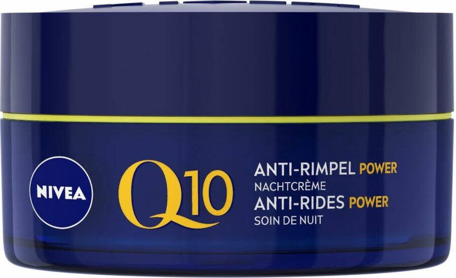 NIVEA Q10 POWER Anti-Rimpel Nachtcrème Alle huidtypen Crème Verrijkt met Q10 en creatine 50 ml