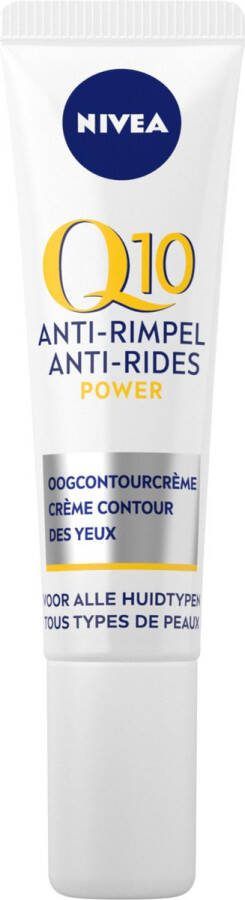 NIVEA Q10 POWER Oogcontourcrème Alle huidtypen Oogcrème met Q10 en creatine Tegen Donkere Kringen en Wallen Anti Rimpel Eye Cream 15 ml