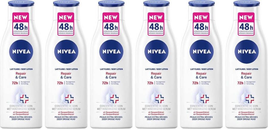 NIVEA Repair & Care 72h Herstellende Bodylotion Verlichting Jeuk 6x 400ml Voordeelverpakking