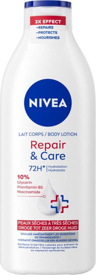 NIVEA Repair & Care Bodylotion Bodycrème Zeer Droge Huid 72u Hydraterende Lotion Serum 400 ml