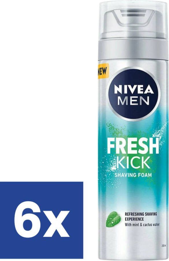 NIVEA Scheergel Fresh Kick 6 x 200 ml