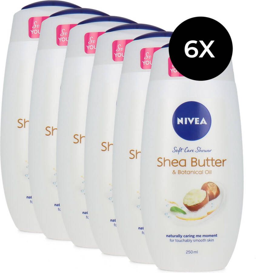 NIVEA Soft Care Shower Gel Shea Butter 250 ml (set van 6)