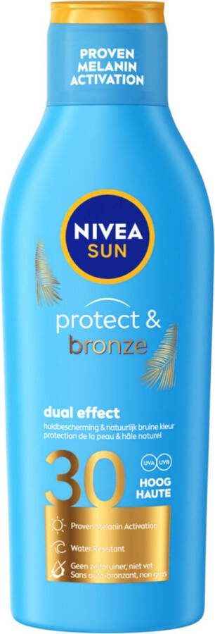 NIVEA 2x Sun Protect & Bronze Zonnebrand Melk SPF 30 200 ml
