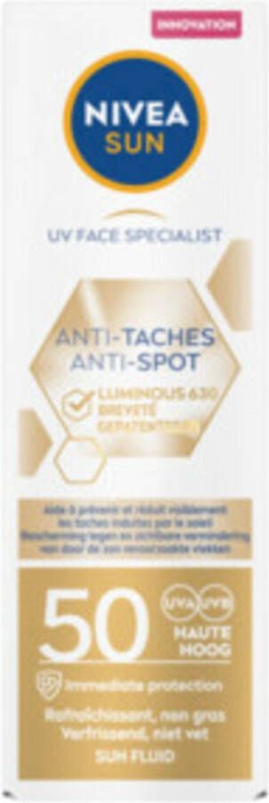 NIVEA SUN Luminous Gezicht zonnecrème SPF 50 40 ml