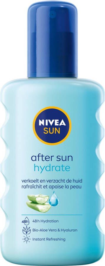 NIVEA SUN Hydraterende & Kalmerende Aftersun Spray Verkoelt en verzacht Met aloë vera en hyaluronzuur 200 ml