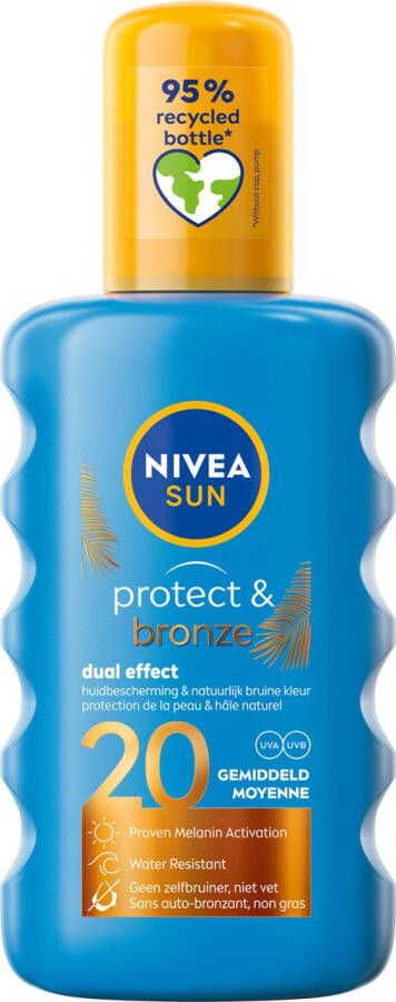NIVEA SUN Protect & Bronze Zonnebrand Spray SPF 20 200 ml