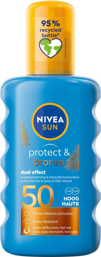 NIVEA SUN Protect & Bronze Zonnebrand Spray SPF 50 200 ml