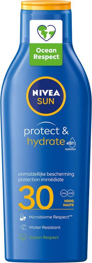 NIVEA SUN Protect & Hydrate Zonnecrème SPF 30 Beschermt en hydrateert 200 ml