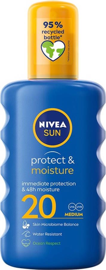 NIVEA Sun Protect & Moisture hydraterende zonnebrandspray lotion SPF20 200ml